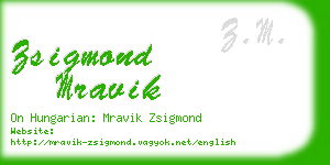 zsigmond mravik business card